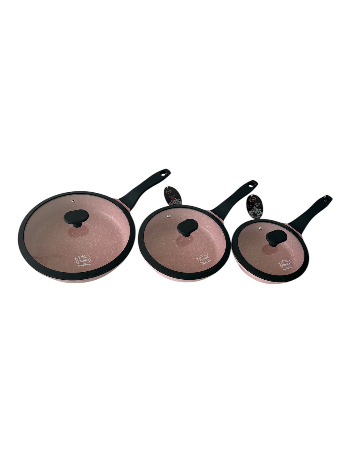 Trio sartén con tapa hermética