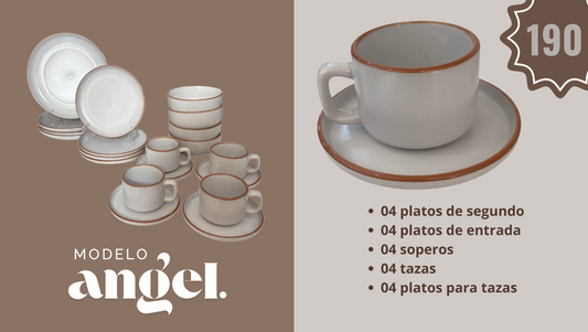 juego de vajilla  modelo Angel