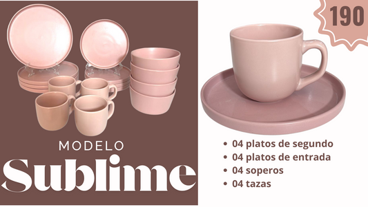 Set de vajillas modelo Sublime