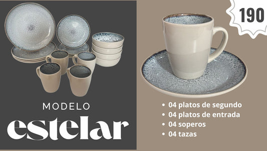 Set de vajillas modelo Estelar